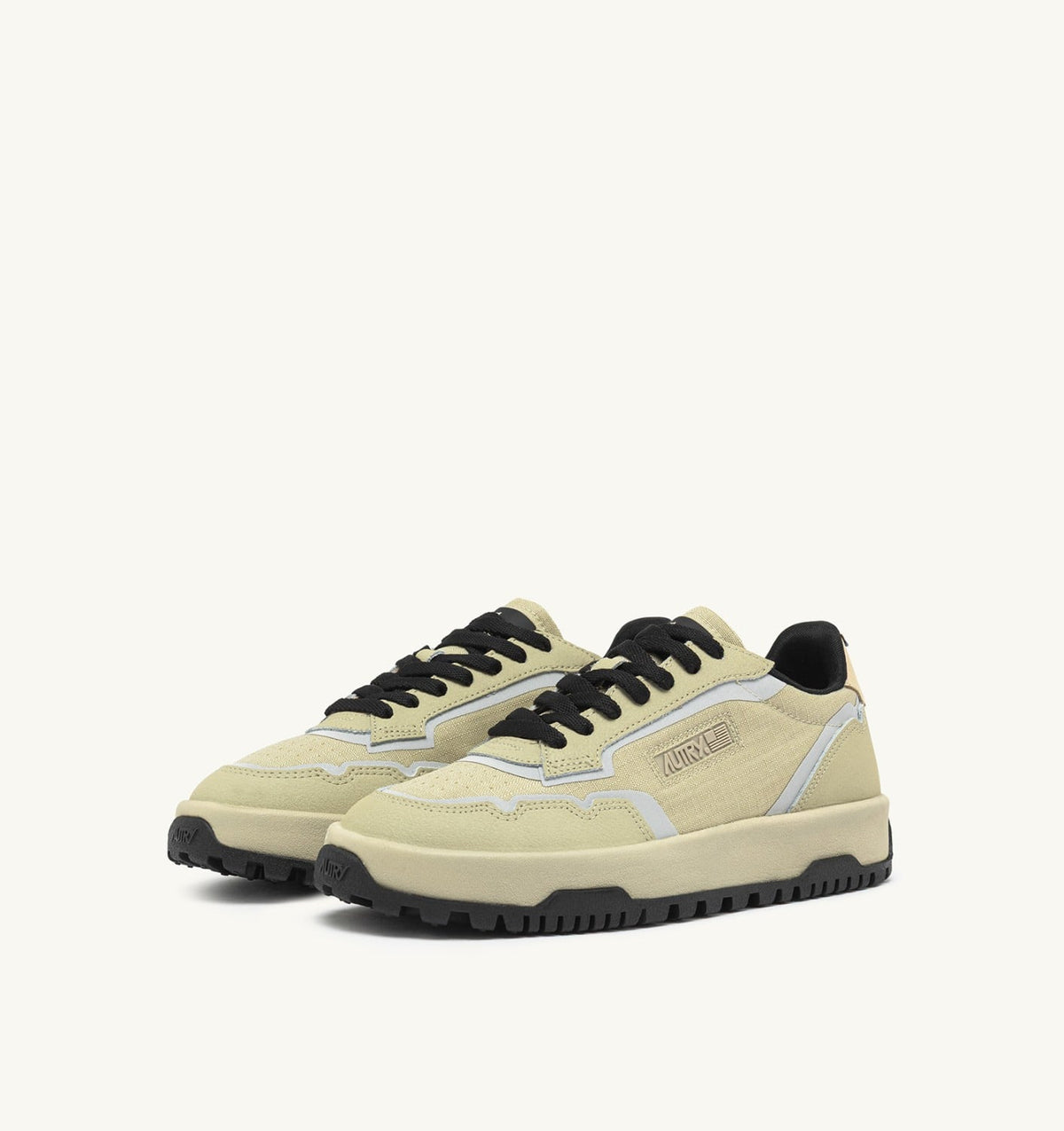 Woman WILDPACE LOW SNEAKERS IN RIPSTOP NYLON AND LEATHER COLOR TIDAL FOAM AND REFLEX