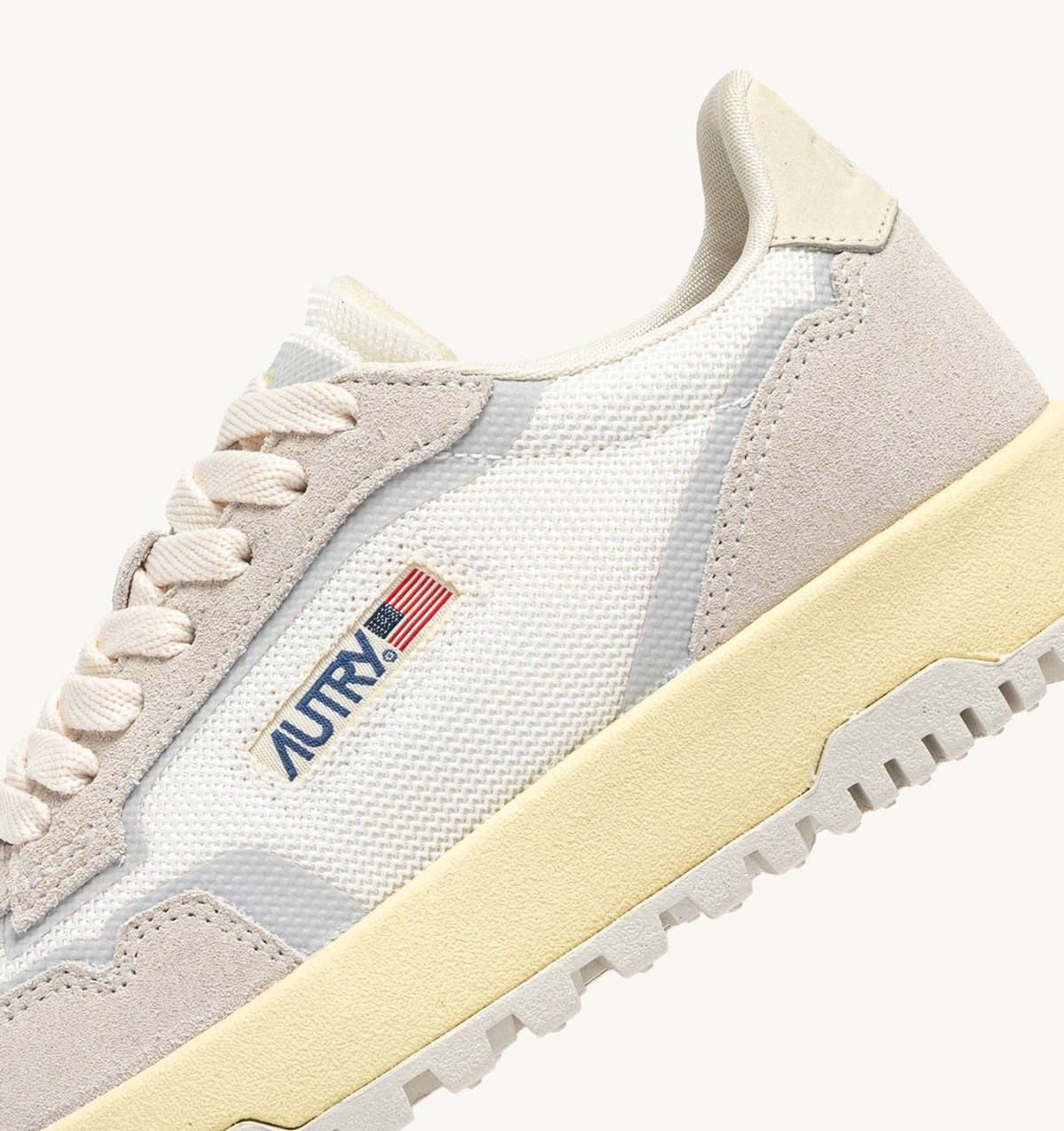Woman WILDPACE LOW SNEAKERS IN WHITE AND MARSHMALLOW DRAGON MESH AND SUEDE