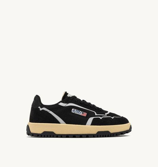 Woman WILDPACE LOW SNEAKERS IN BLACK DRAGON MESH AND SUEDE