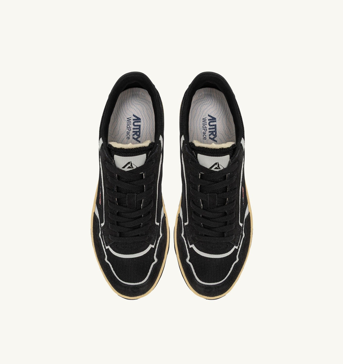 Woman WILDPACE LOW SNEAKERS IN BLACK DRAGON MESH AND SUEDE