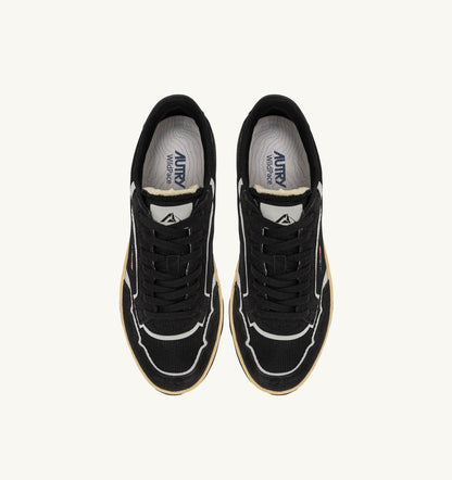 Woman WILDPACE LOW SNEAKERS IN BLACK DRAGON MESH AND SUEDE