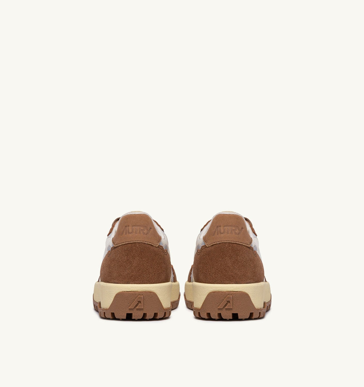 Woman WILDPACE LOW SNEAKERS IN MESH AND SUEDE COLOR MARSHMALLOW AND CIGAR