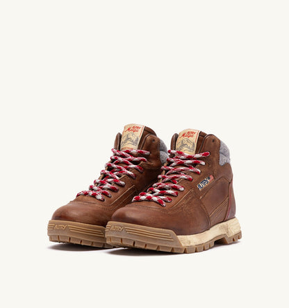 Woman MALGA BOOTS IN LEATHER COLOR NATURAL LEATHER AND GRAY