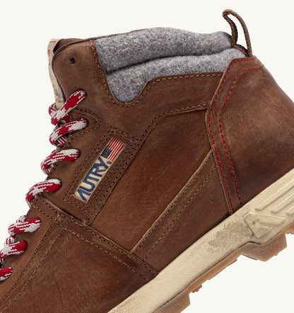 Woman MALGA BOOTS IN LEATHER COLOR NATURAL LEATHER AND GRAY