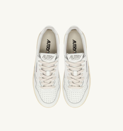 Woman MEDALIST PLATFORM SNEAKERS IN WHITE LEATHER