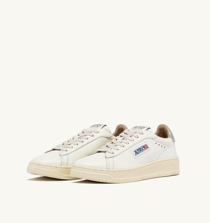 Woman DALLAS LOW SNEAKERS IN WHITE AND SILVER LEATHER