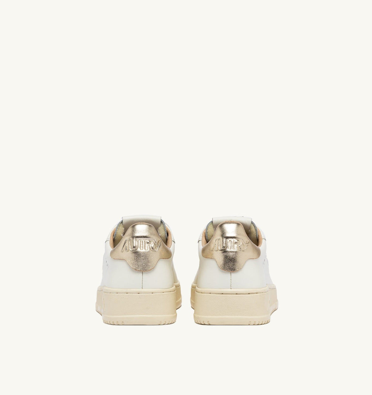Woman DALLAS LOW SNEAKERS IN WHITE AND GOLD LEATHER